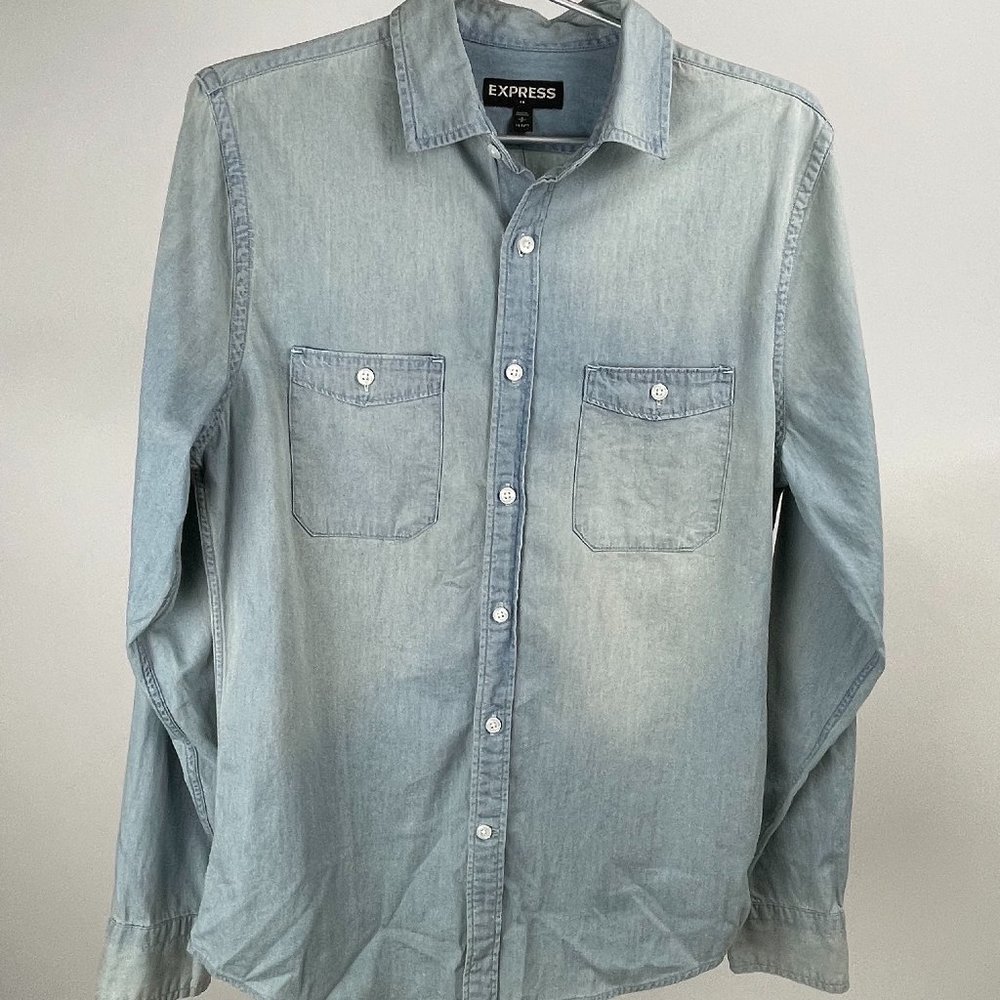Express Light Blue Denim Shirt